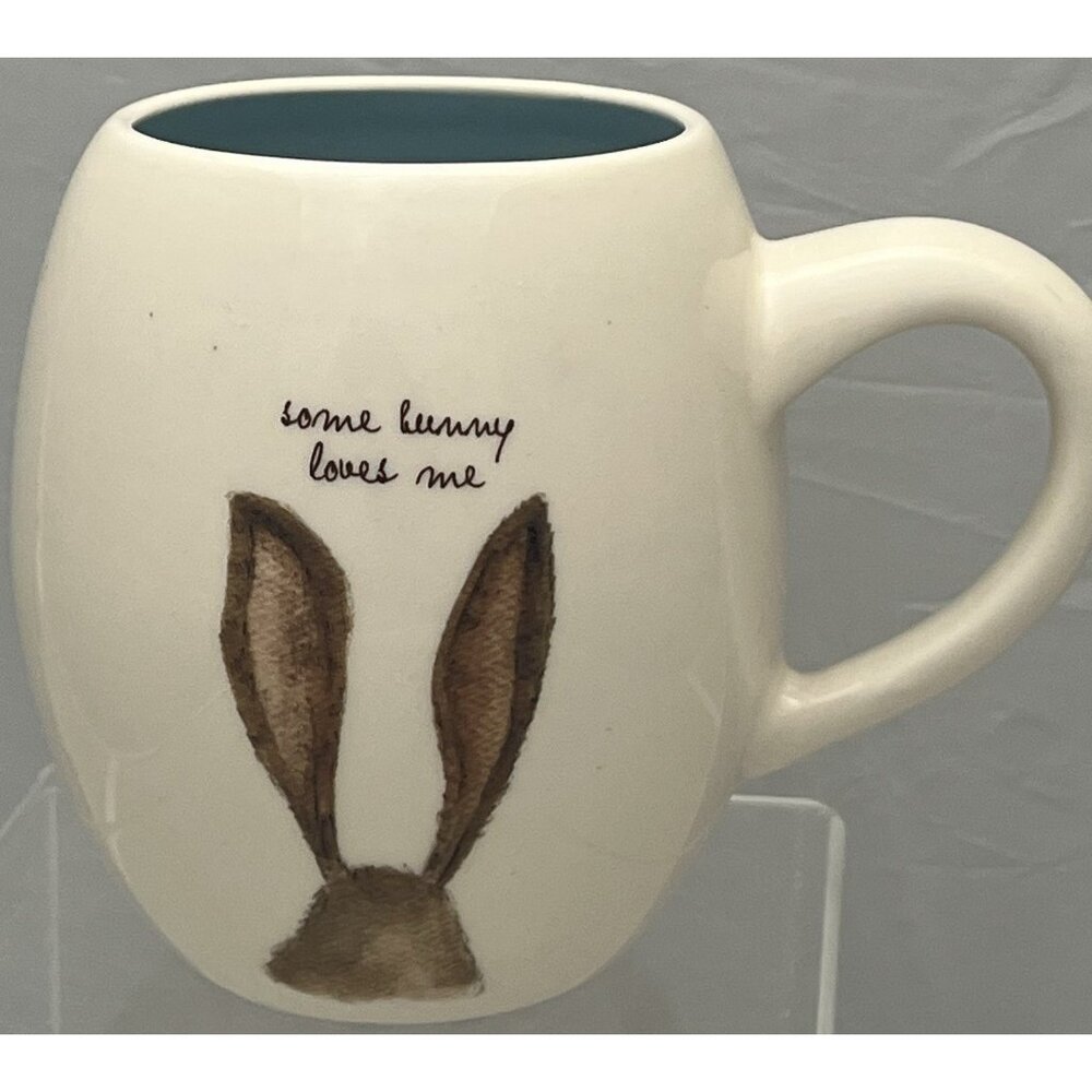 Magenta Some Bunny Loves Me Rabbit Ears Coffee Mug Tea Cup 4.5”